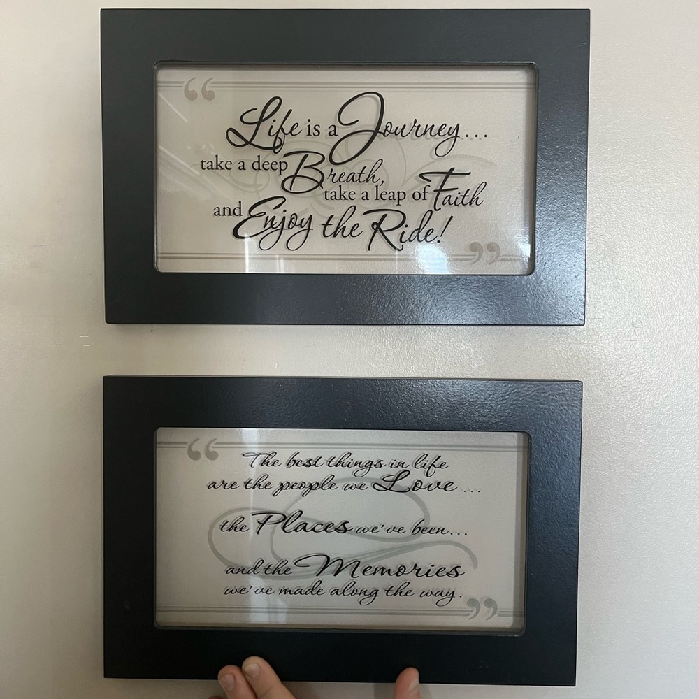 Set of 2 Farmhouse Signs from PineTree Innovations, Glass & Digital scripts